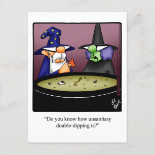 Rolig Halloween-humor vykort