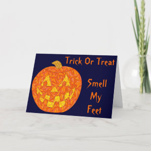 Rolig Halloween humorlukt för Z mitt fotrimkort Kort
