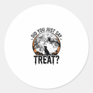 Rolig Halloween Hund Godis Vintage Vektor Design_1 Runt Klistermärke