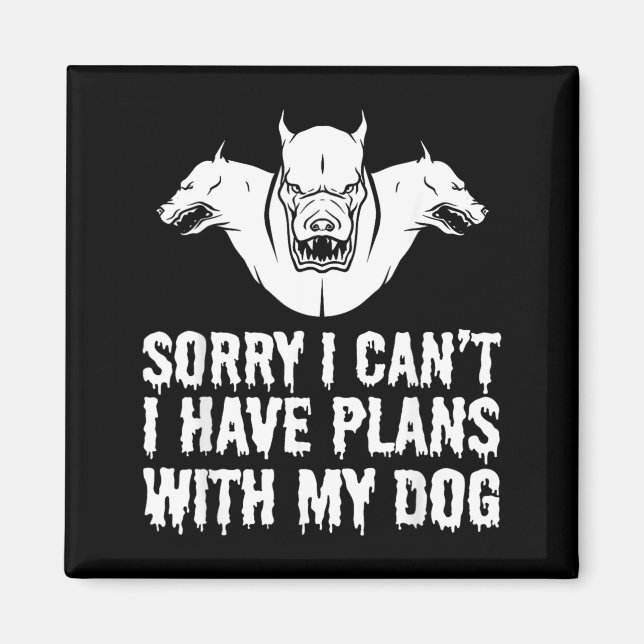 Rolig Halloween Hund Magnet (Framsidan)