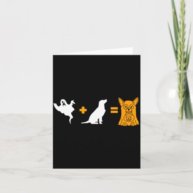 Rolig Halloween Hund Spöke - Halloween Hund Kort (Framsida)