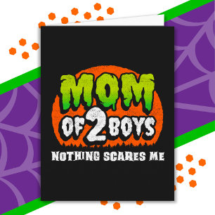 Rolig Halloween Inget Skrämmer Mig Mamma till 2 Po Kort