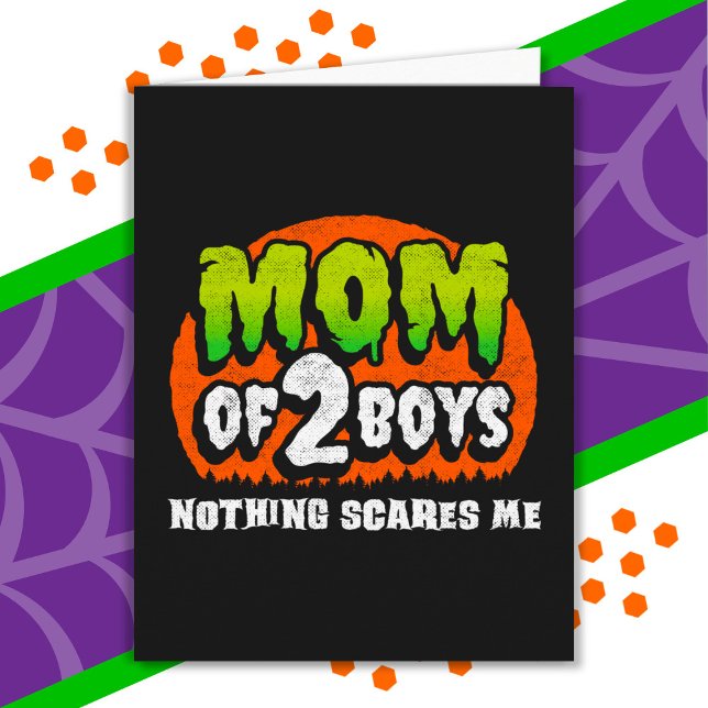 Rolig Halloween Inget Skrämmer Mig Mamma till 2 Po Kort (Skapare uppladdad)