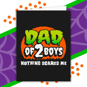 Rolig Halloween Inget Skrämmer Mig Pappa till 2 Po Kort