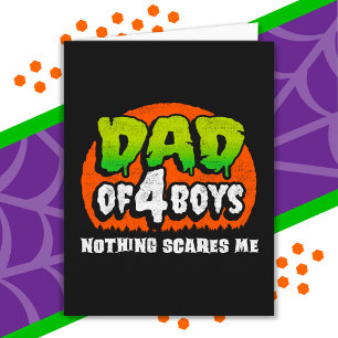 Rolig Halloween Inget Skrämmer Mig Pappa till 4 Po Kort