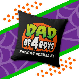 Rolig Halloween Inget Skrämmer Mig Pappa till 4 Po Kudde