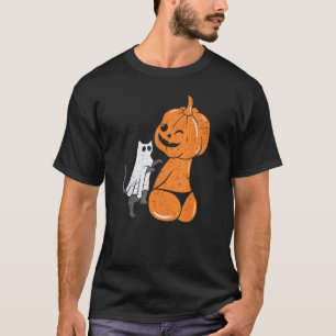 Rolig Halloween Jack-O-Lantern Pumpa i Bikini & T Shirt