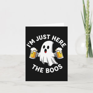 Rolig Halloween jag är bara här för Bu-kostymen Kort