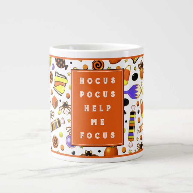 Rolig Halloween-kaffe Jumbo Mugg (Framsidan)