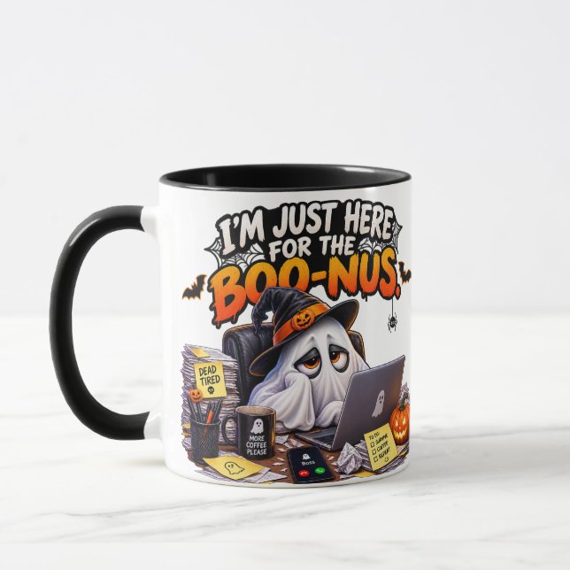 Rolig Halloween-kaffemugg för kontoret  Mugg (Vänster)