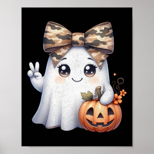 Rolig Halloween kamouflage Kamouflage Spöke Hej Ja Poster