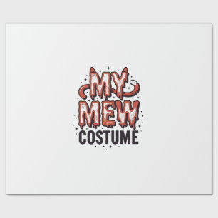 Rolig Halloween Katt Jamande Kostym Vintage Design Presentpapper