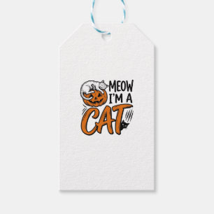 Rolig Halloween Katt Pumpa Typsnitts T-Shirt Desig Presentetikett