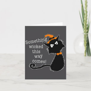Rolig Halloween Katt - Shakespeare Macbeth Citat  Kort