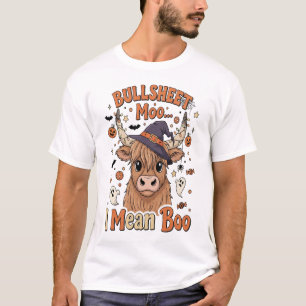 Rolig Halloween Ko Tjurbajs Jag Menar T Shirt