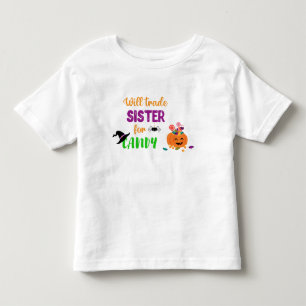 Rolig Halloween Kommer Byta Systern Mot Godis T Shirt