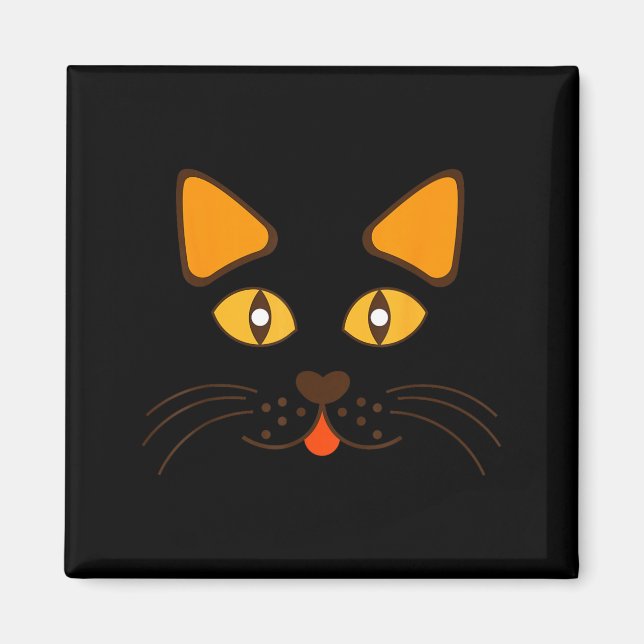 Rolig Halloween-kostym för katt Magnet (Framsidan)