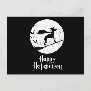 Rolig Halloween-kostym Häxa WHIPPET Hundälskare Gi Helg Vykort