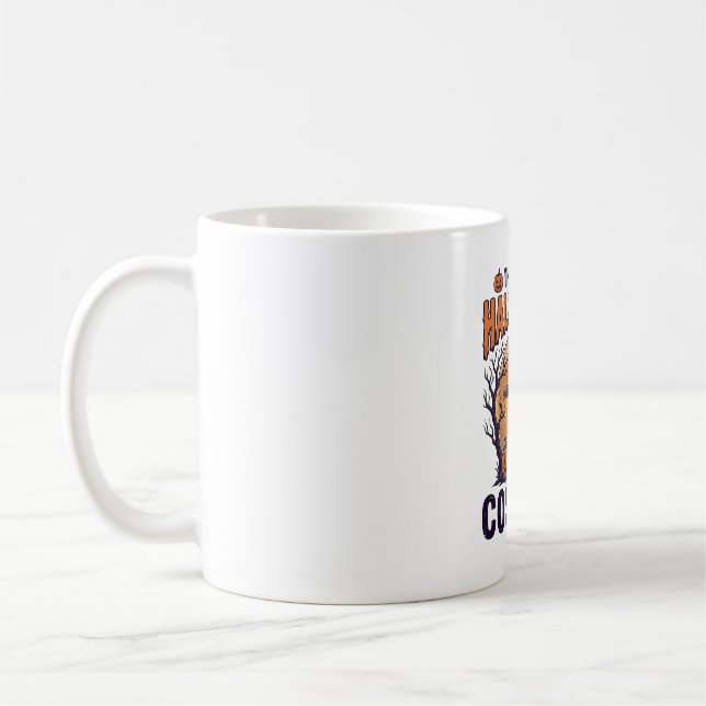 Rolig Halloween-kostym Pumpa Häxa Tröja Design Kaffemugg (Vänster)