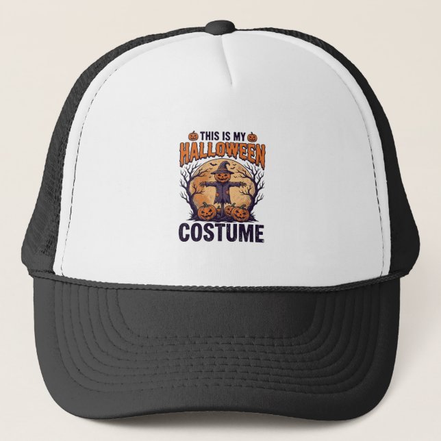 Rolig Halloween-kostym Pumpa Häxa Tröja Design Keps (Framsida)