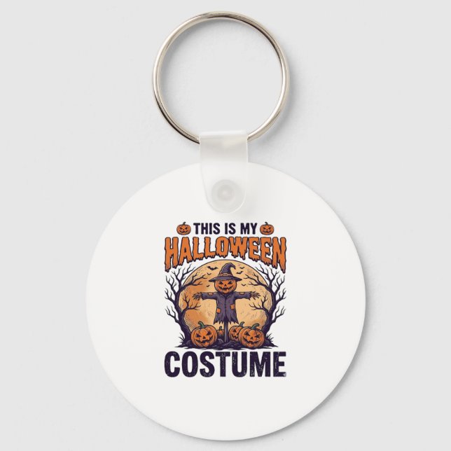 Rolig Halloween-kostym Pumpa Häxa Tröja Design Nyckelring (Framsida)