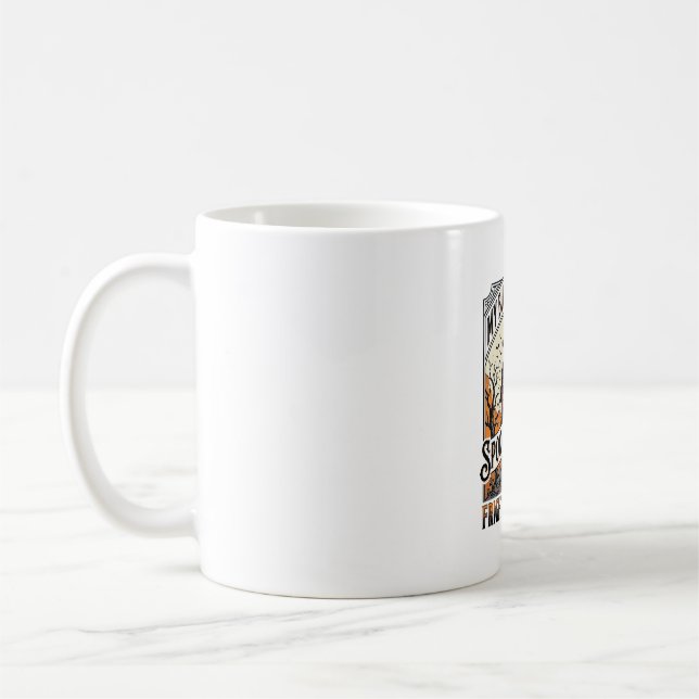 Rolig Halloween-kostym trasig häxa spökhus  Kaffemugg (Vänster)