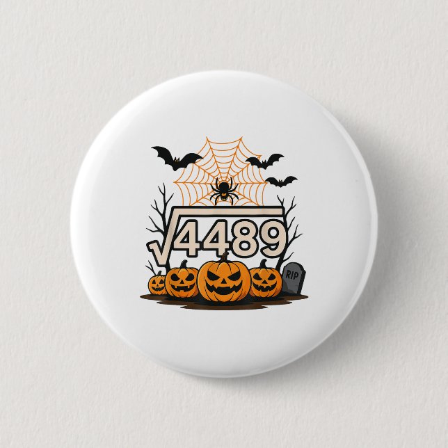 Rolig Halloween kvadratrot 4489 67 meme matte-teac Knapp (Framsida)