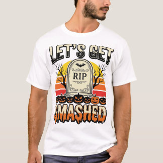 Rolig Halloween Låt Oss Krossas Gravgårdsdesign T Shirt
