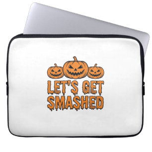 Rolig Halloween Låt Oss Krossas Pumpa Laptop Fodral