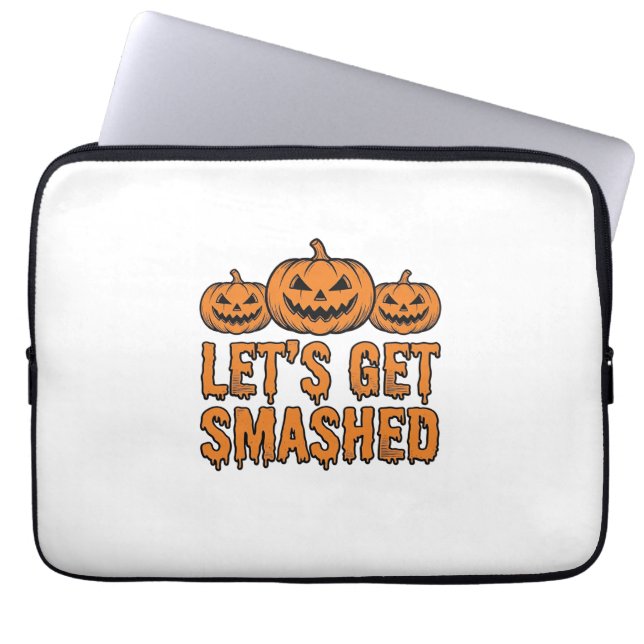 Rolig Halloween Låt Oss Krossas Pumpa Laptop Fodral (Framsidan)