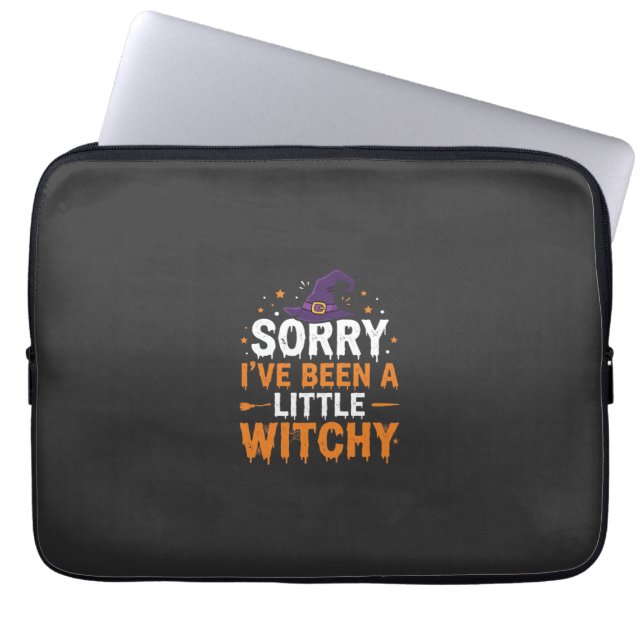 Rolig Halloween-liten häxig citatdesign Laptop Fodral (Framsidan)