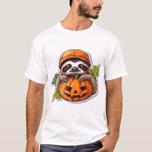 Rolig Halloween Lövdjursdekal Klassisk T-Shirt