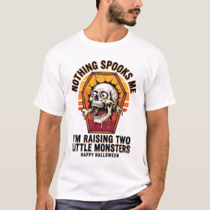 Rolig Halloween-mamma-tröja för föräldrar till två T Shirt