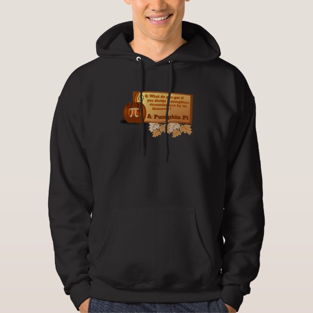 Rolig Halloween matematiklärare problem pumpa Pi Hoodie (Framsida)