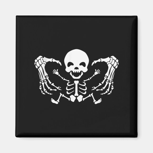 Rolig Halloween-meddelande om graviditet för bebis Magnet (Framsidan)