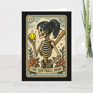 Rolig Halloween Mjukis Mamma Mor Skelett Tarot Bil Kort