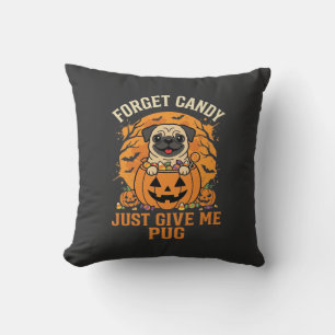 Rolig Halloween Mops Konfektdesign_1 Kudde
