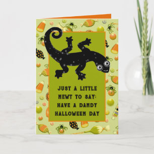 Rolig Halloween Newt-kort Kort