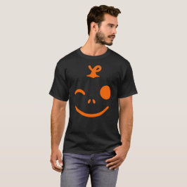 Rolig Halloween orange pumpa ansikte T Shirt