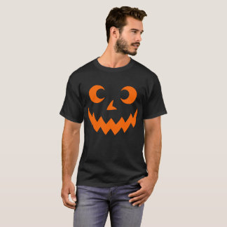 Rolig Halloween orange pumpa ansikte T Shirt