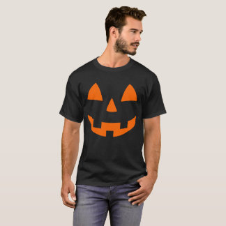 Rolig Halloween orange pumpa ansikte T Shirt