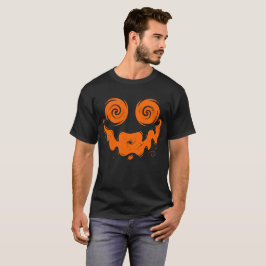 Rolig Halloween orange pumpa ansikte T Shirt