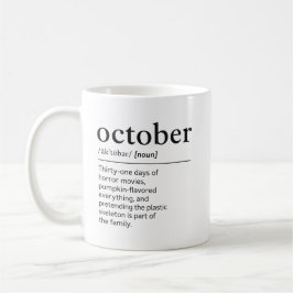 Rolig Halloween-ordbok present för oktober Kaffemugg