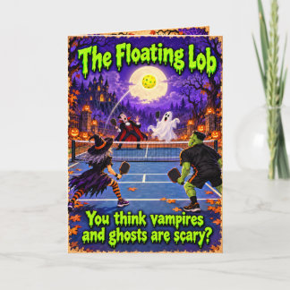 Rolig Halloween Pickleball-kort - Den flytande lob Kort