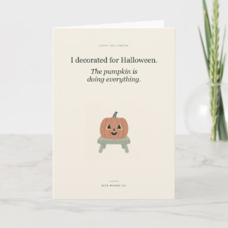 Rolig Halloween-pumpa Gör All Dekoration Kort