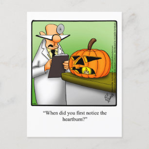 Rolig Halloween-pumpa Humor Postkort Vykort