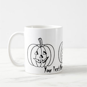 Rolig Halloween pumpa med för snitt ansikte ut Kaffemugg