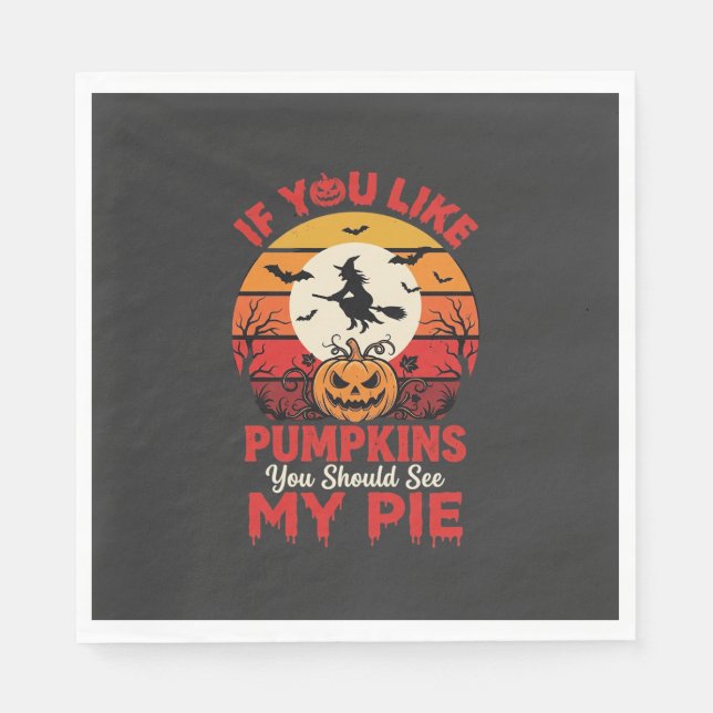 Rolig Halloween Pumpa Paj Design_1 Pappersservett (Framsidan)
