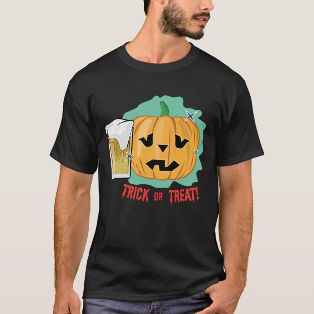 Rolig Halloween-pumpa T Shirt (Framsida)