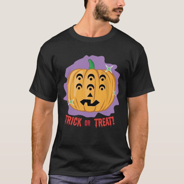 Rolig Halloween-pumpa T Shirt (Framsida)